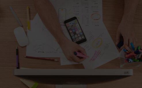 A person working with a highlighter